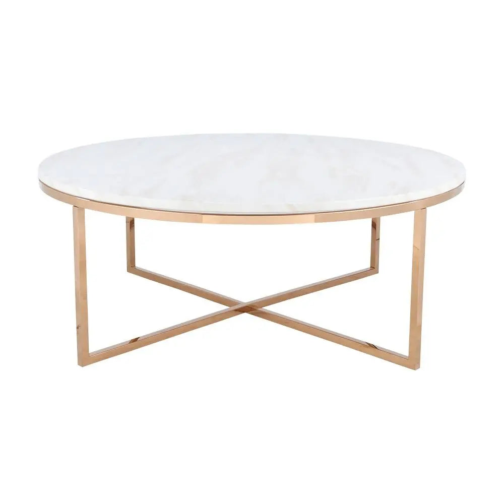 MONDO/P MARBLE COFFEE TABLE 100CM. WT/RG