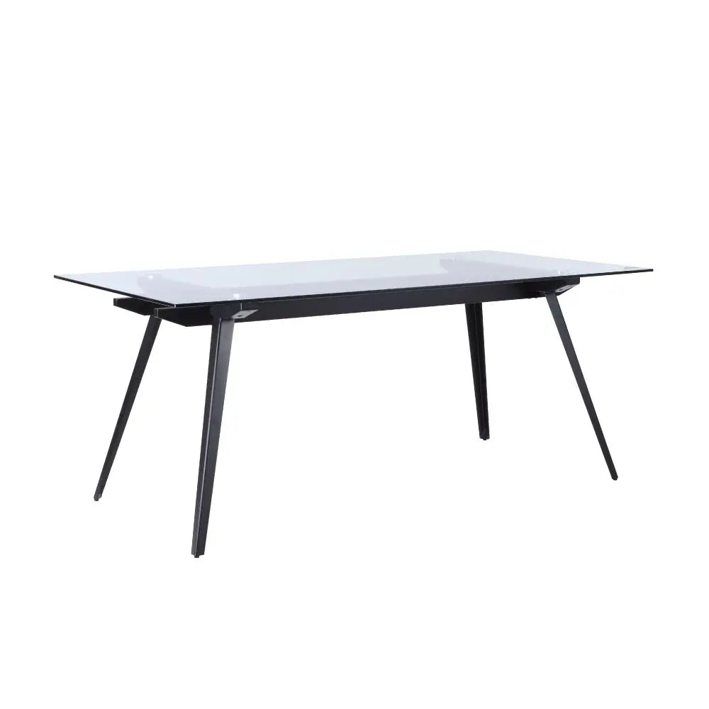 GLASEY DINING TABLE CLEAR GLASS180X90 BK