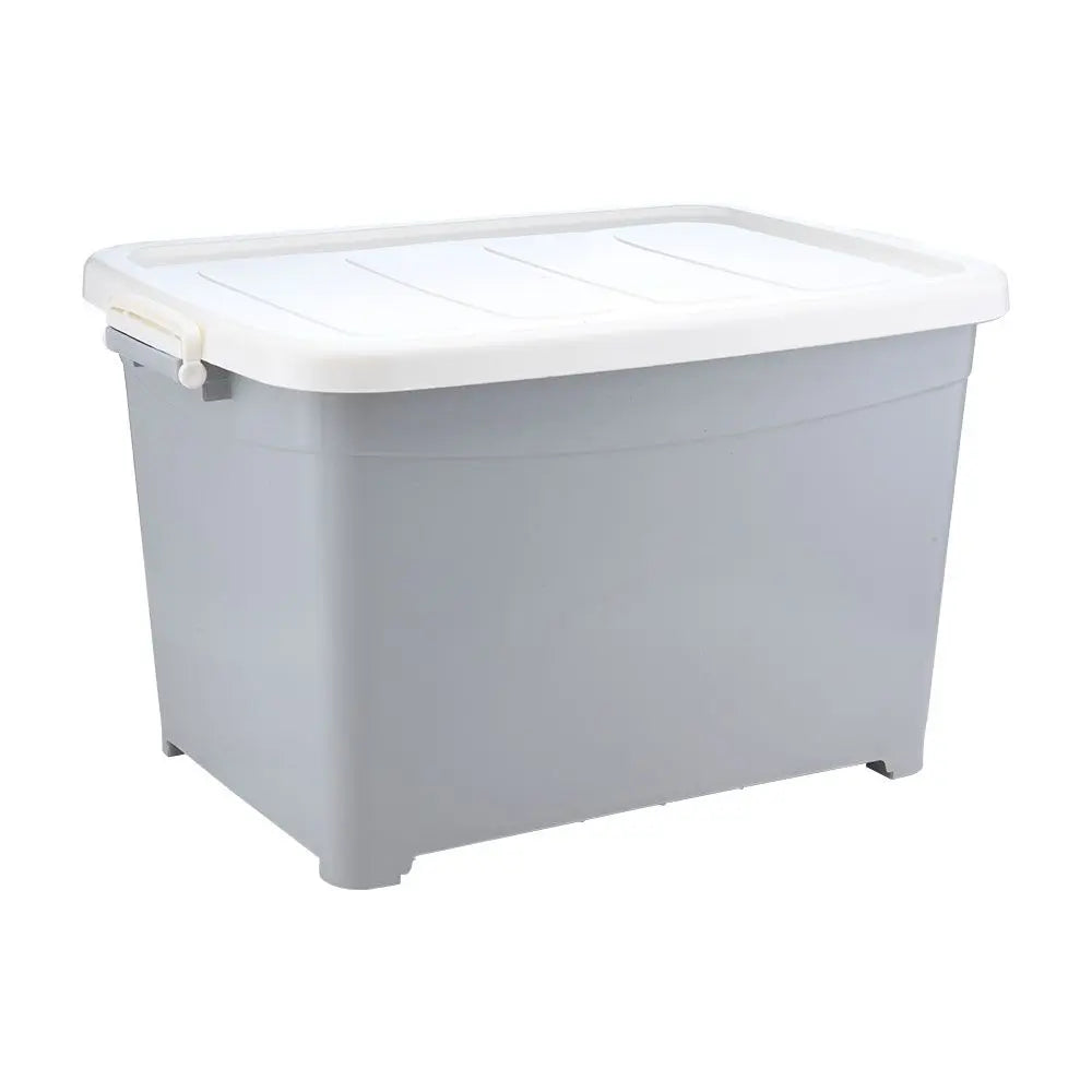 JUMBO STORAGE BOX W/WHEELS 85 L. GY