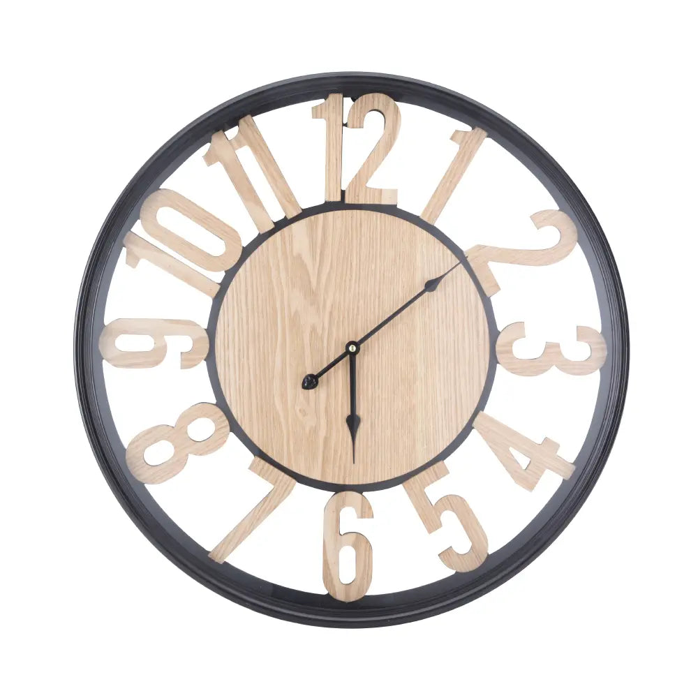 TAYSON WALL CLOCK 23.5" NT/BK