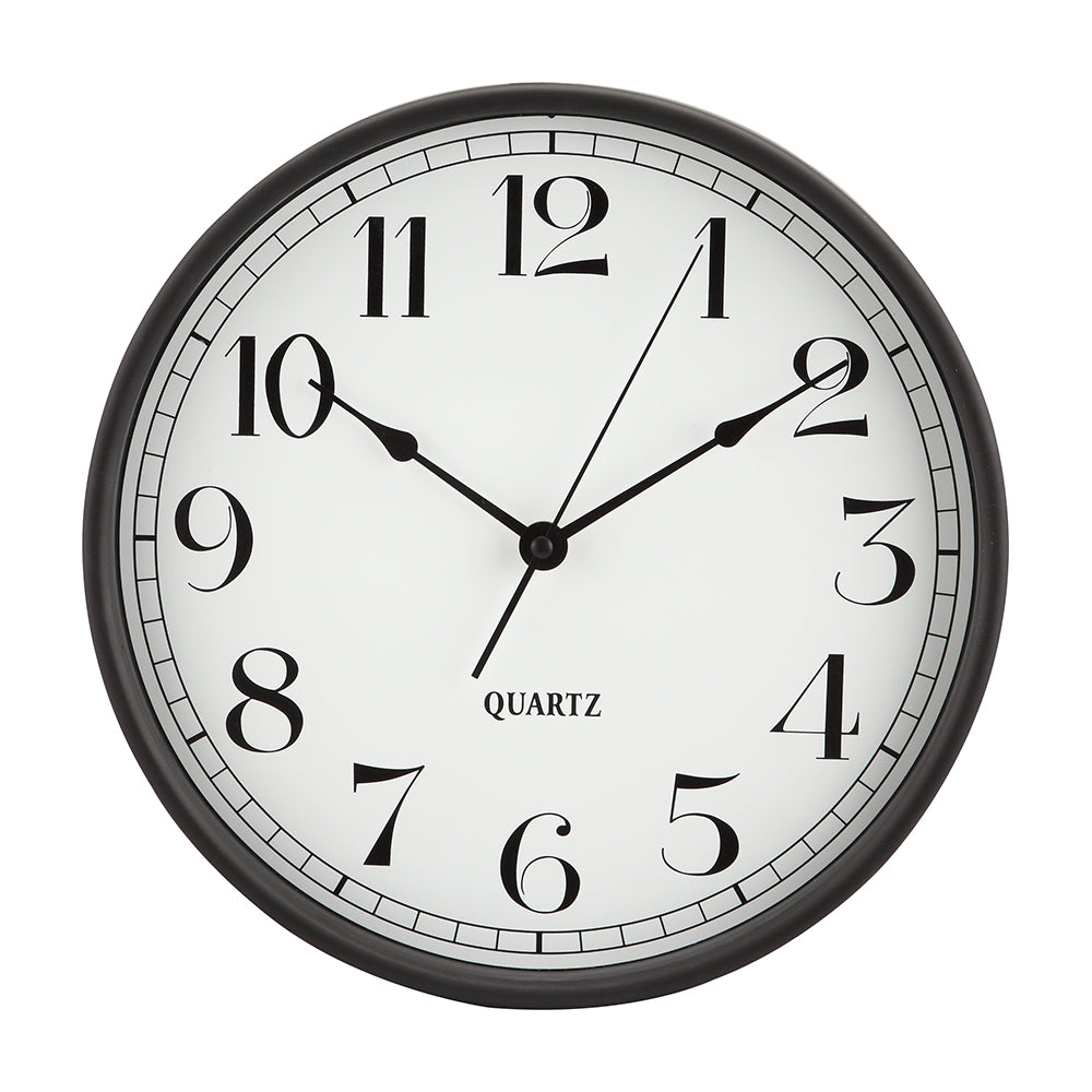 MADELIN WALL CLOCK 12" WT/BK