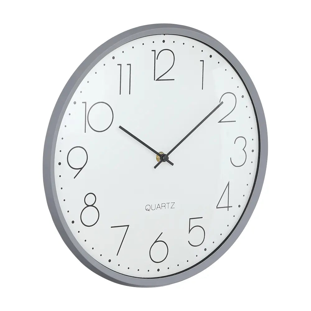 JERLY WALL CLOCK 13" WT/GY