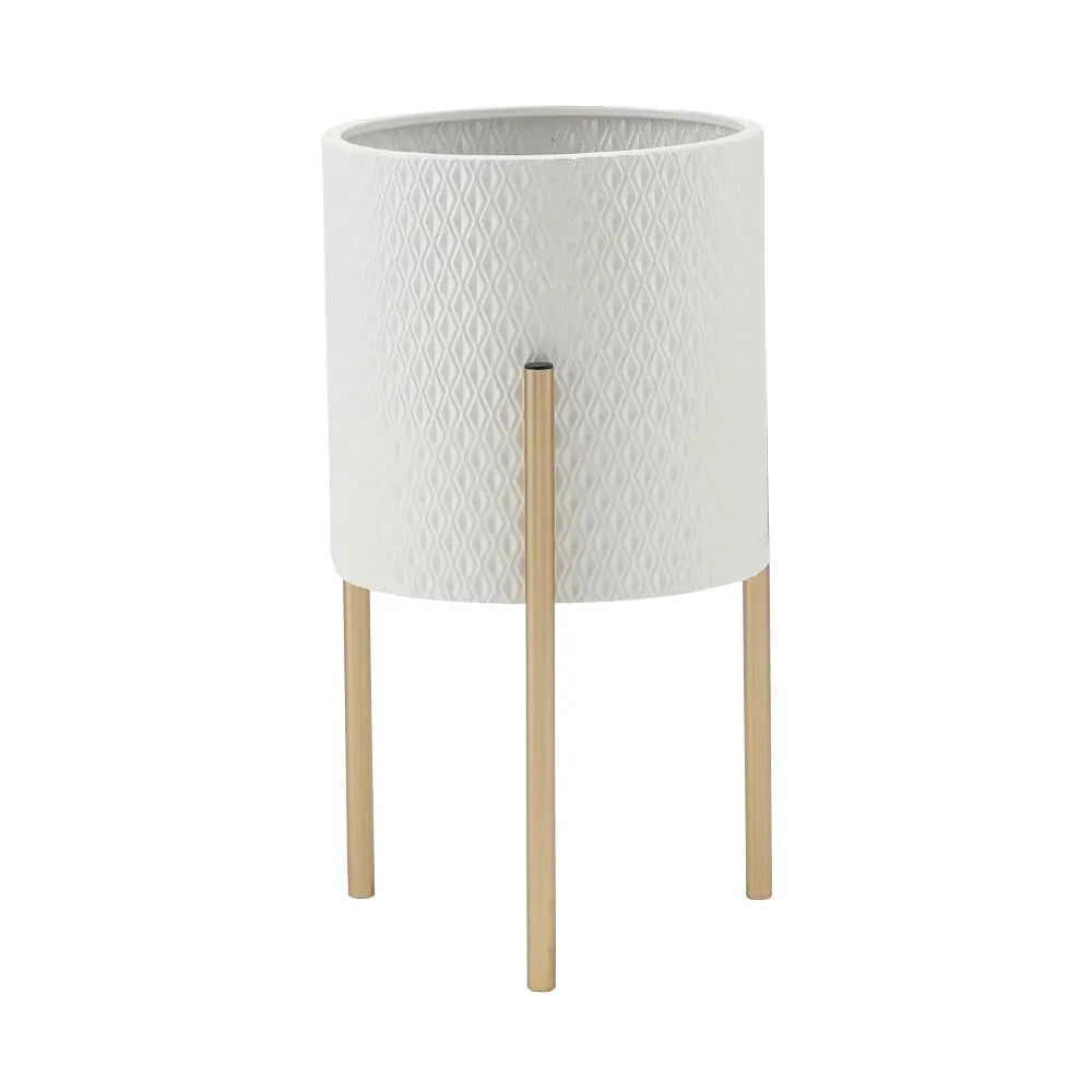 LUXE-FELICIA PLANT POT W/STAND H40 WT/GD