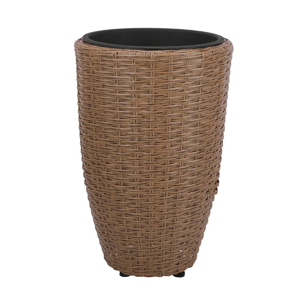 DOLTON WICKER PLANT POT H42CM LBN