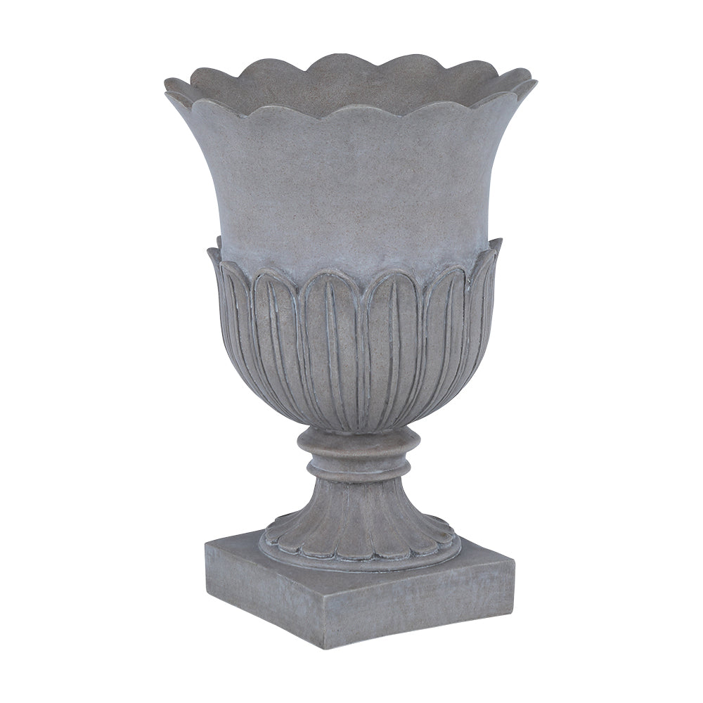 ALIS LOTUS VASE SCULPTURE H28.5CM BN