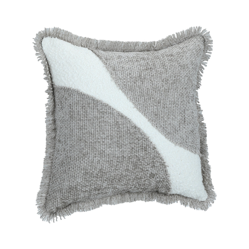 BOHO CUSHION 45X45CM GY/WT