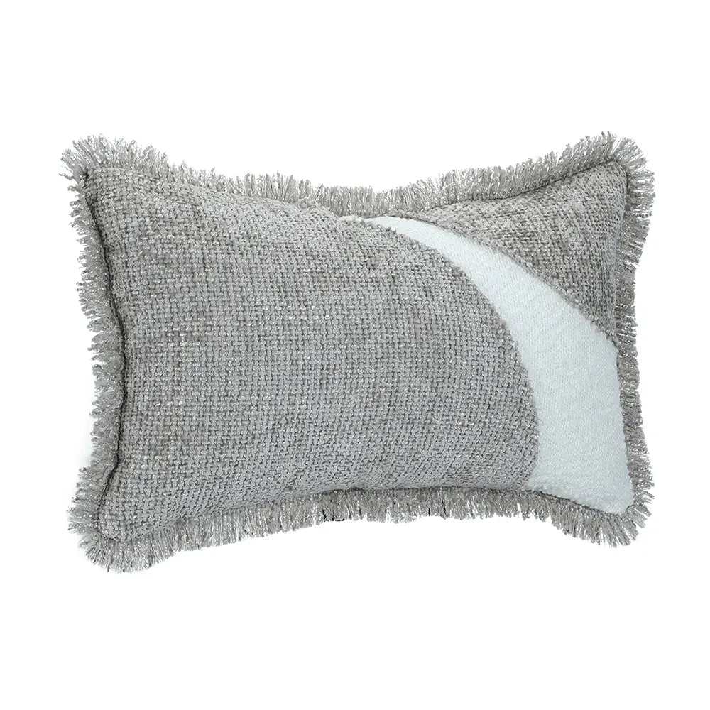 BOHO CUSHION 30X50CM GY/WT