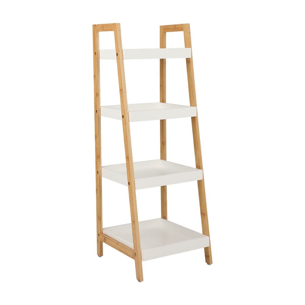 NORA 4-TIER BATH SHELF 35X35X100 WT/NT