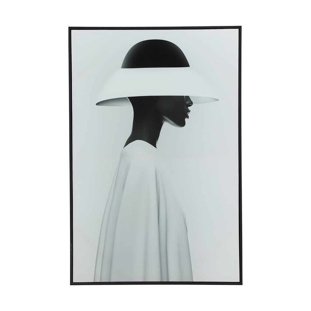 COCO PIC+HI-GLOSS+FRAME 60X90CM. WT/BK