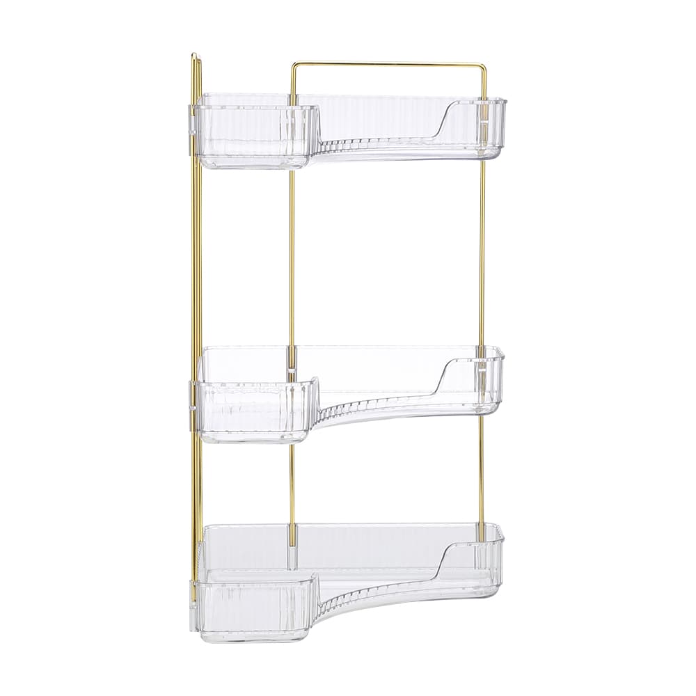 GLIZZE 3-TIER CORNER SHELF CG/GD