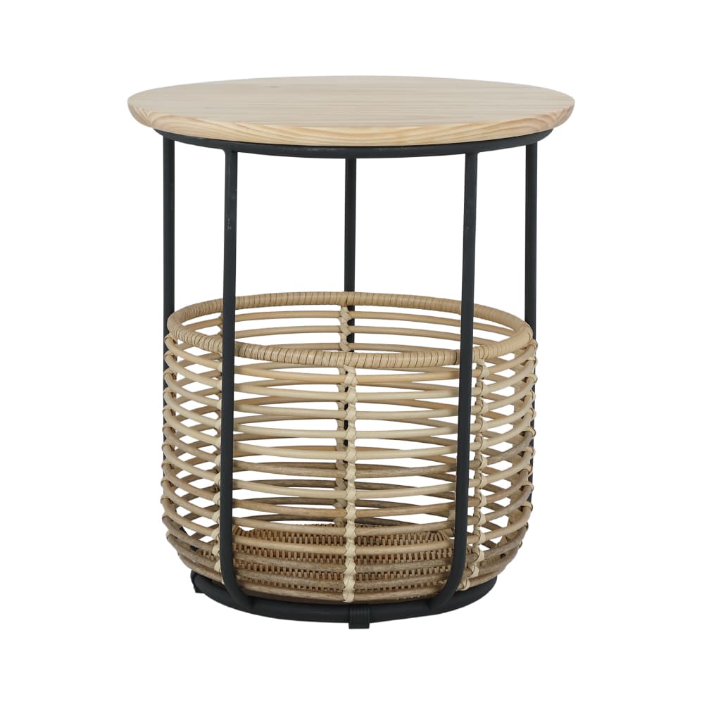 ONITSUKA SIDE TABLE+STORAGE H50.5 NT/BK