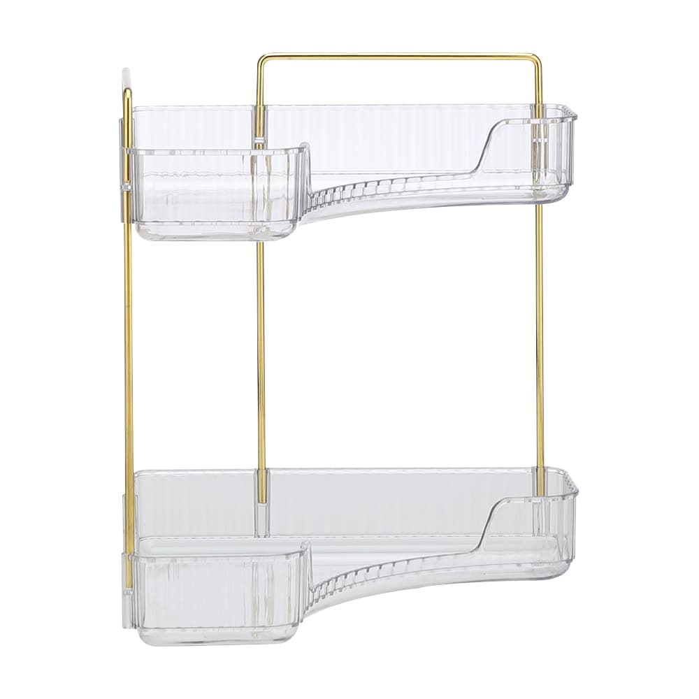 GLIZZE 2-TIER CORNER SHELF CG/GD