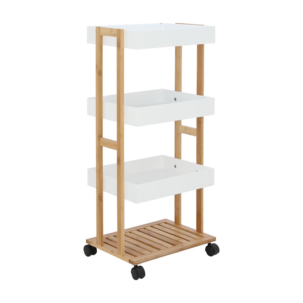 HOMEY 4-TIER BATH TROLLEY WT/NT