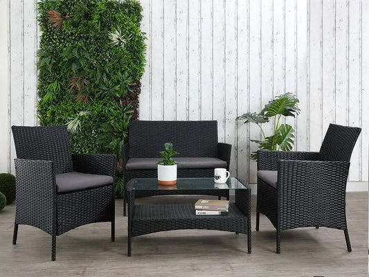 PORTA OUTDOOR SOFA SET BK/GY