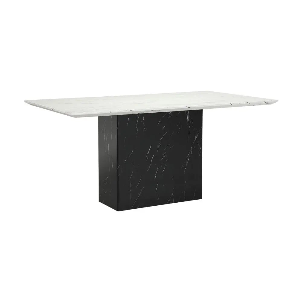 LAMODA MARBLE DINING TABLE 160 WT/BK