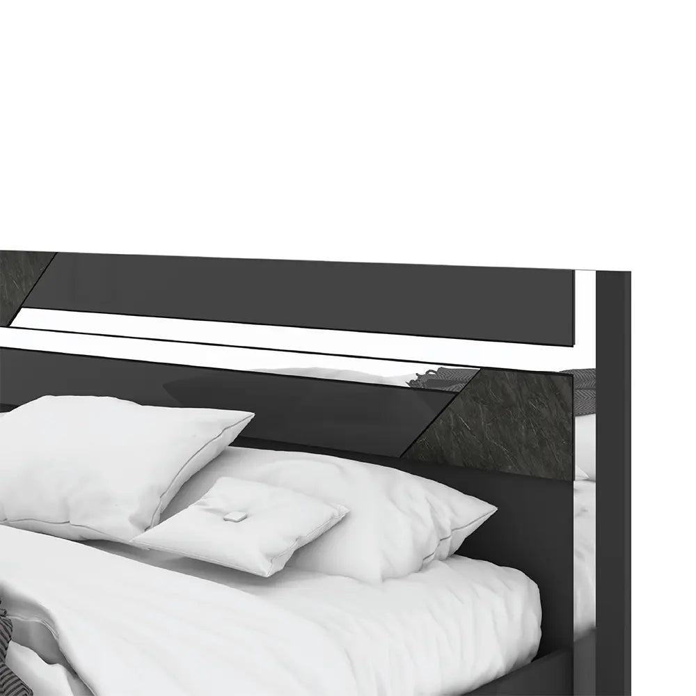 BRONX PLUS BED 6 FT. SLAT DGY/MB