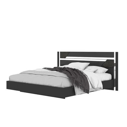 BRONX PLUS BED 6 FT. SLAT DGY/MB