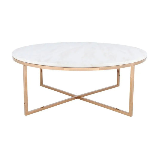MONDO/P MARBLE COFFEE TABLE 100CM. WT/RG