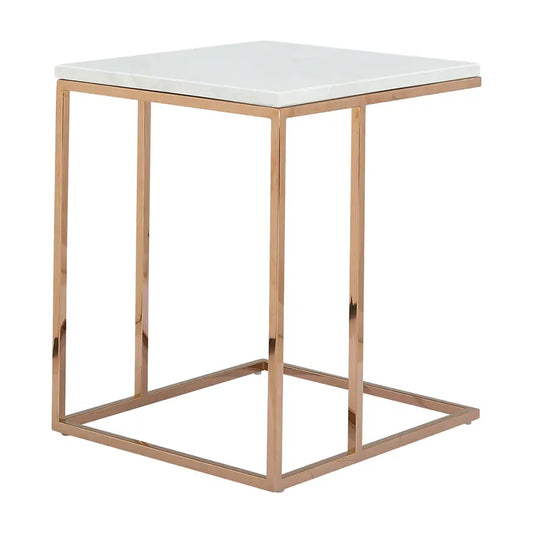 MONDO/P MARBLE SIDE TABLE 45CM. WT/RG