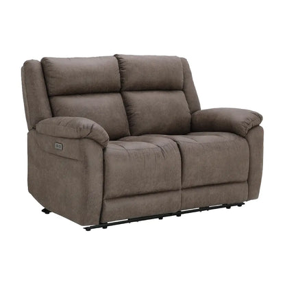 RODNEY FABRIC POWER RECLINER 2/S BN