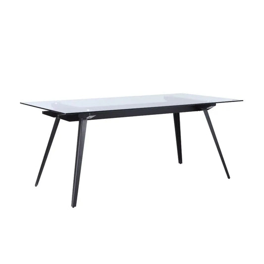 GLASEY DINING TABLE CLEAR GLASS180X90 BK
