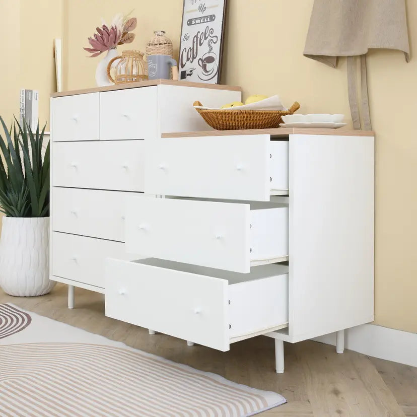 MINIMAL CHEST OF 3 DRAWERS 60 CM. WT/LW