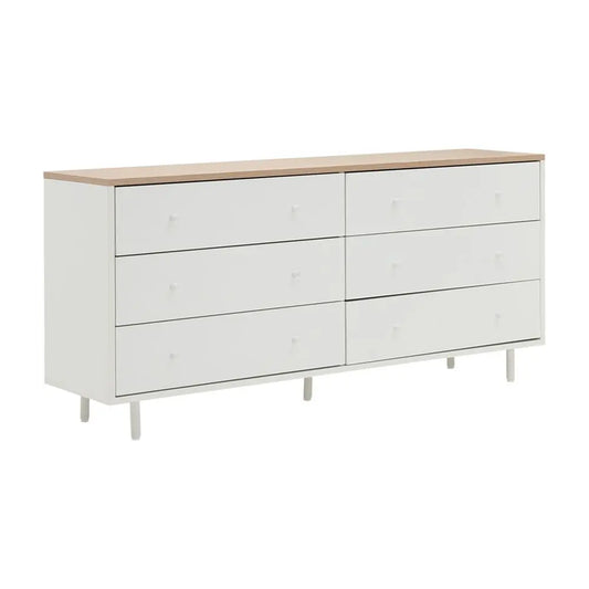 MINIMAL CHEST OF 6 DRAWERS 150 CM. WT/LW
