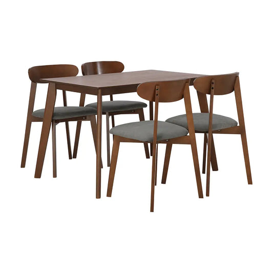 MICHELL/L WOOD DINING SET(1T+4C) TK/GY