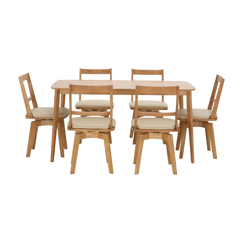 DANUS WD DINING SET 6S NT