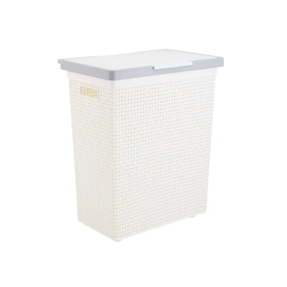 SAAN LAUNDRY BASKET NARROW SHAPE+LID CR