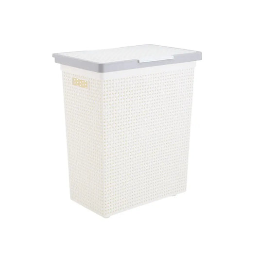 SAAN LAUNDRY BASKET NARROW SHAPE+LID CR