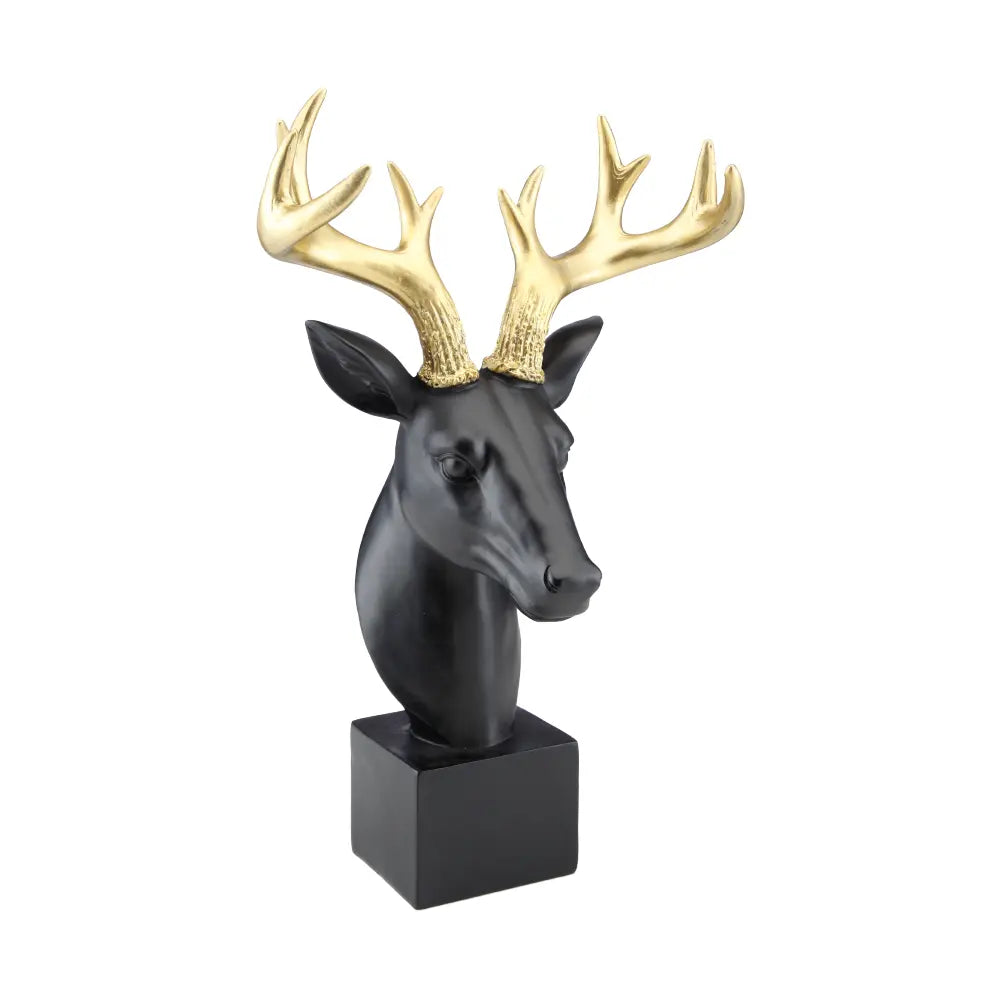 ROSCO DEER HEAD SCULPTURE BK/GD