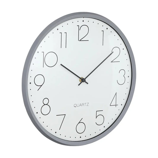 JERLY WALL CLOCK 13" WT/GY