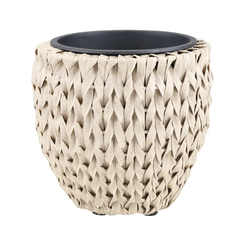 KOJI RATTAN PLASTIC PLANT POT D34XH34 NT
