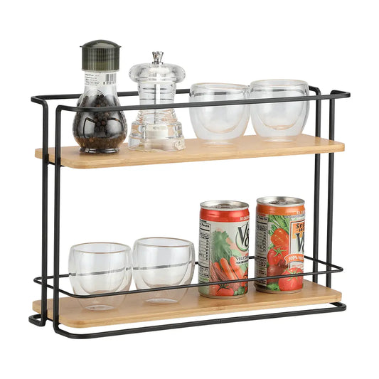 TONIA 2-TIER PANTRY ORGANIZER BK/NT
