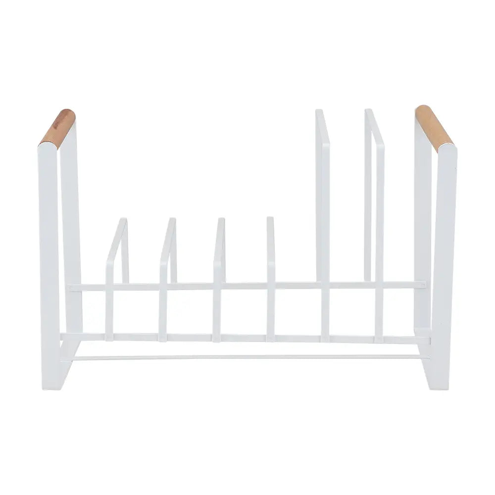 BELLE CUTTING BOARD & LID RACK WT/NT