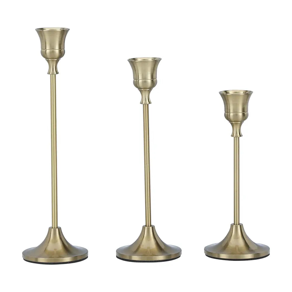 DEBORAH CANDLE HOLDER 3 PCS./SET GD