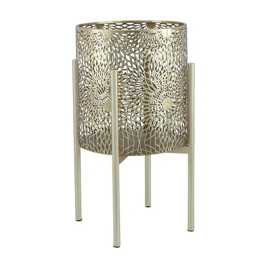 HENNAH PLANT POT+STAND D26XH48 GD