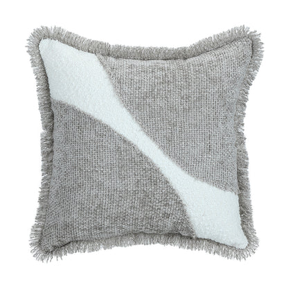 BOHO CUSHION 45X45CM GY/WT