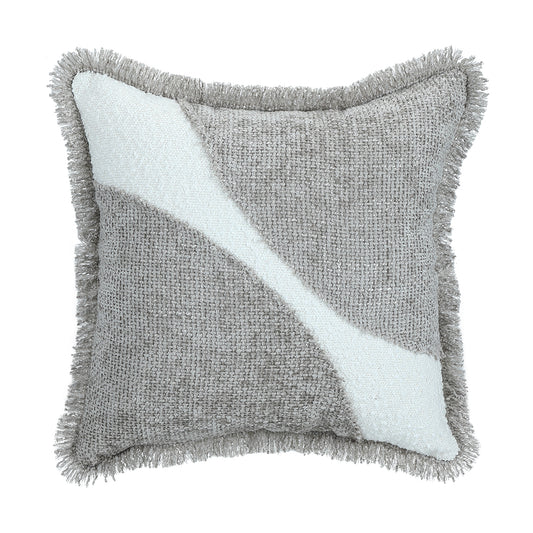 BOHO CUSHION 45X45CM GY/WT