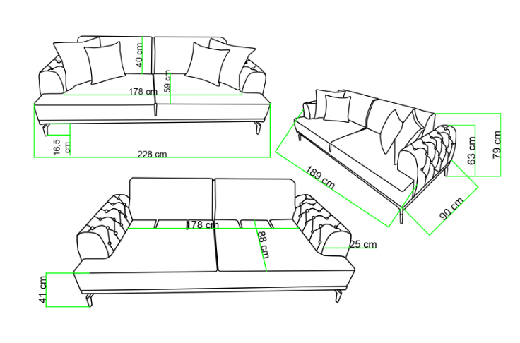 Basalto Plus SOFA - 3 SEATER