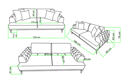 Basalto Plus SOFA - 3 SEATER