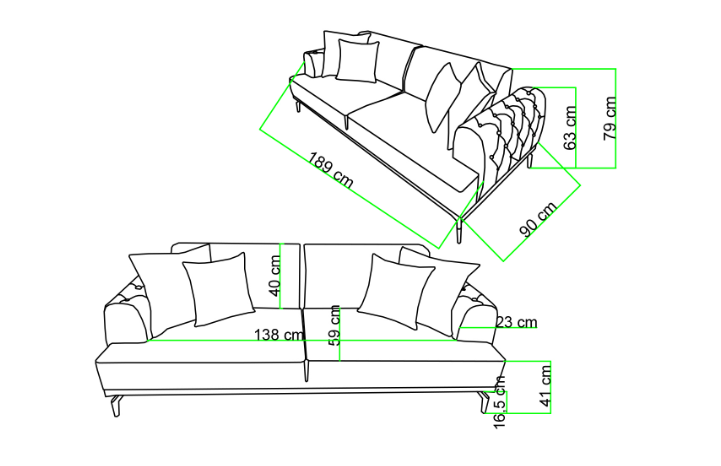 Basalto Plus SOFA - 2 SEATER