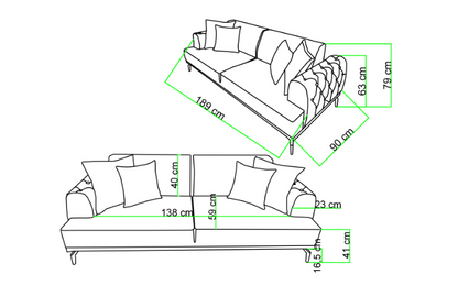 Basalto Plus SOFA - 2 SEATER