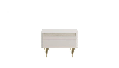 Setta | Nightstand | Mat Vizon Bej + Traverten + Sünger