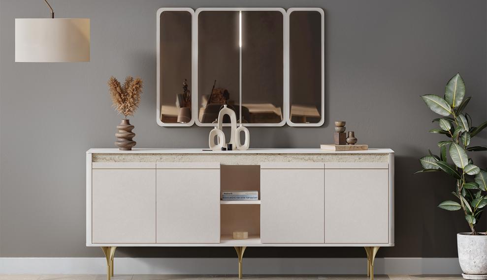 Setta | Sideboard Mirror | Mat Vizon Bej