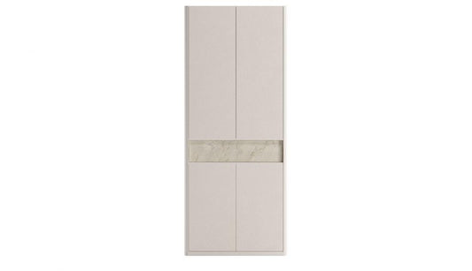 Setta | 2 Doors Wardrobe Mat Vizon Bej + Traverten + Sünger