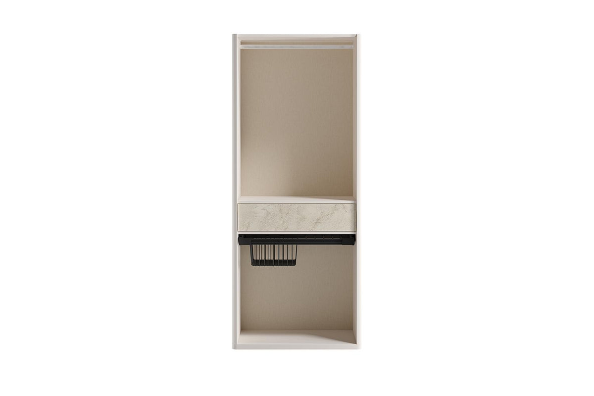 Setta | 2 Doors Wardrobe Mat Vizon Bej + Traverten + Sünger