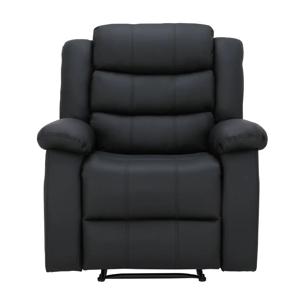 LEMMA PVC MANUAL RECLINER 1/S BK