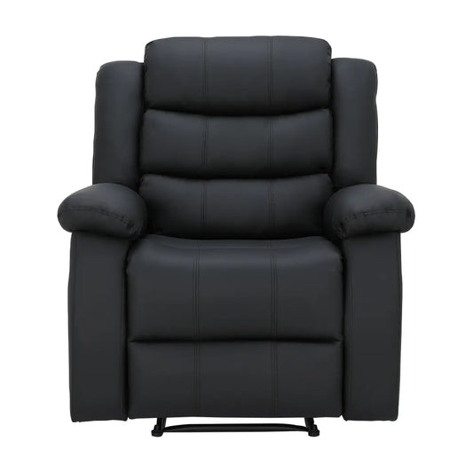 LEMMA PVC MANUAL RECLINER 1/S BK